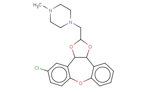 PIPERAZINE, 1-((5-CHLORO-3A,12B-DIHYDRODIBENZO(B,F)-1,3-DIOXOLO(4,5-D) OXEPIN-2-YL)METHYL)-4-METHYL-